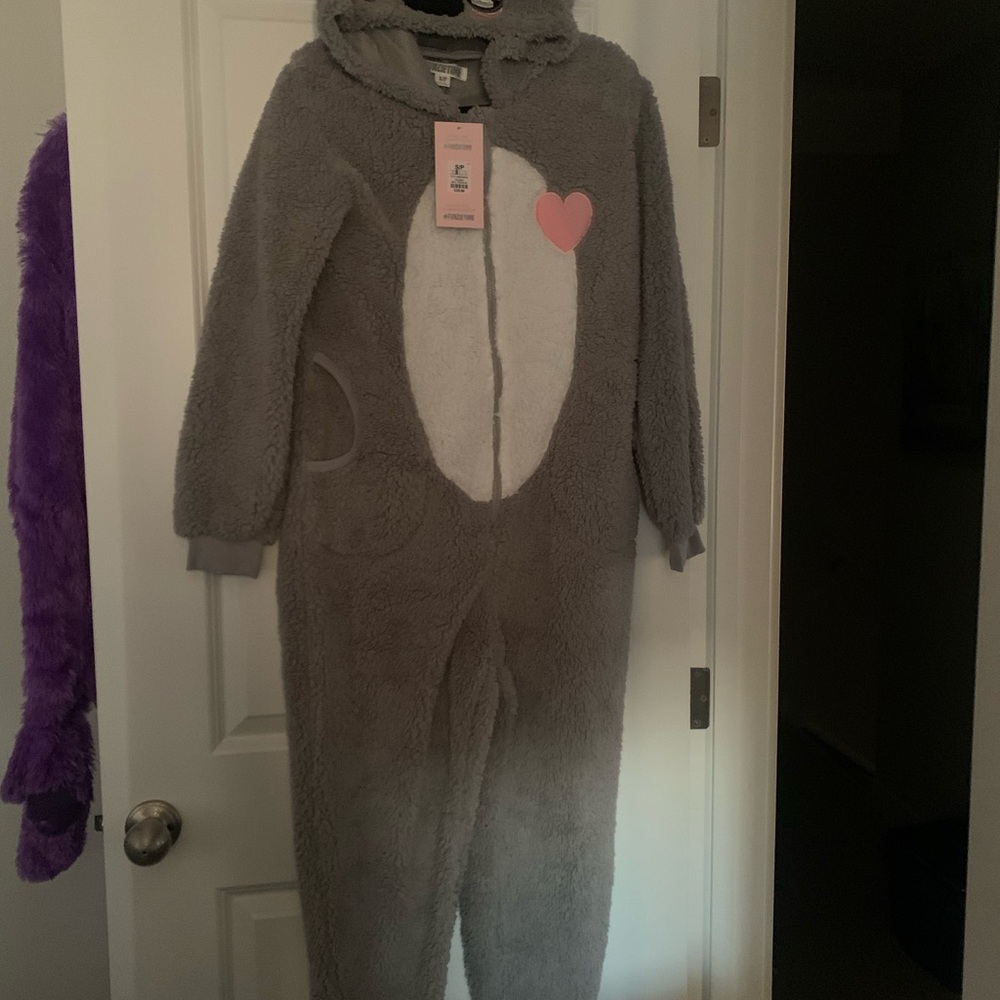 Cozy Gray and Pink Koala One Piece